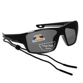 proSPORT Polarized Bifocal Readers Fishing Sunglasses Men Women Motorcycle Driving Golf Gray Lens String Magnifying 1.50 2.00 2.50 H
