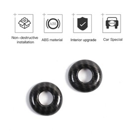 Car Door Bolt Door Lock Pin Cover Trim Ring for Dodge Challenger 2014-2020 (Carbon Fiber Look)