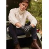 Dents Men's Classic Leather Gloves with 3-Point Stitch & Cashmere