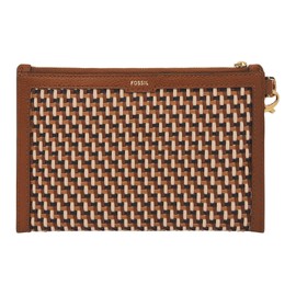 Fossil Women's Gift Travel Accessory Travel Wallet (Pack of 1), brown, Casual