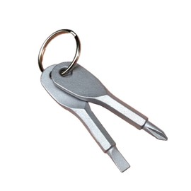 1 Set Pocket Screwdriver Flathead and Cross Pocket Screw Driver Key Portable Keyring Screw Driver for Outdoor Emergency Daily Maintenance