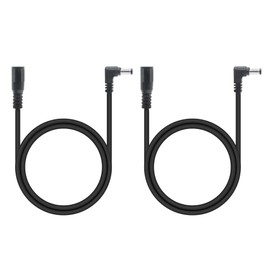 DC 5.5mm x 2.1mm Power Extension Cable,1m/3.3ft 90 Degree DC Male to Female Power Adapter Cable,for CCTV Security Surveillance Wireless IP Cameras etc More DC5521 Equipment Products(2Pcs)