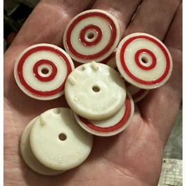 Bally, Gottlieb, Stern Pinball Machine NOS Targets White/Red Bullseye - Lot of 5