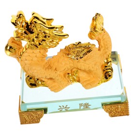 Mobestech 1Set Dragon Statue Resin Figurine Chinese Zodiac Dragon Sculpture for Home Decor Elegant Cabinet Decoration Meticulously Crafted Resin Dragon Ornament Compact Design for Desktop