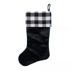 ASPCA White Poodle Furry Christmas 20in Velour Black Christmas Stocking