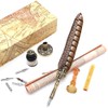 GC QUILL Antique Quill Pen Unique Half-Patterned Feather Pen Set
