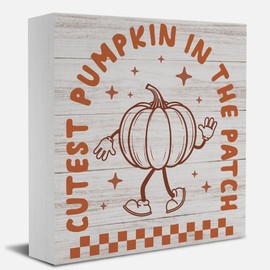 Fall Decorations for Home Farmhouse Fall Pumpkin Decor Autumn Kitchen Decorations Cute Autumn Thanksgiving Decor for Table 5 x 5 inches (Tub 2617)