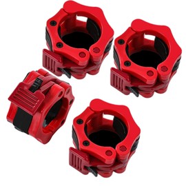 store88 Barbell Collar 50mm Barbell Clip Barbell Stops Strength Training Shaft Set of 4 (Red)