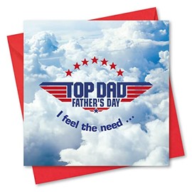 Absolutely Yours Fathers Day Card. Card for Dad. Top Dad Design with matching Envelope. 148 x 148mm. Ecofriendly. Printed and Packed in UK