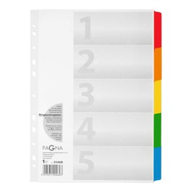 Pagna 31000-08 Register, A4, 5-teilig, weiß