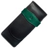 Pelikan Leather Triple Pen Case, Black/Green (924092)