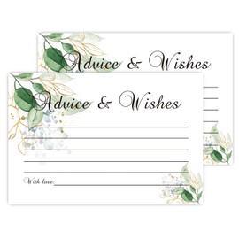 FARHTINANFX 50 Advice And Wishes For The New Mr And Mrs, Bride And Groom Weddings, Bridal Showers, Marriage Advice Cards(4" x 6")