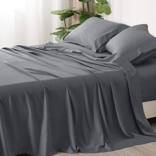 PHF Cooling Bamboo_ Sheets Set Twin Size, 3 Piece Silky
