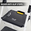 TOOLF 2 Step Ladder, Sturdy Steel Step Stool with Anti-Slip