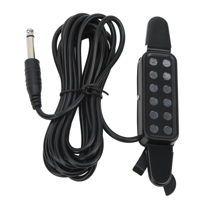 Acoustic Guitar Electric Transducer Soundhole Pickup Preamplifier Punching Free Accessories