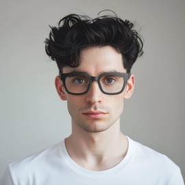 LONDON MOLE® Tricky blue light blocking glasses | Cool square/rectangular/trapezoidal shaped blue blockers | Anti eyestrain for screens | Men’s Women’s Unisex | Spring hinges