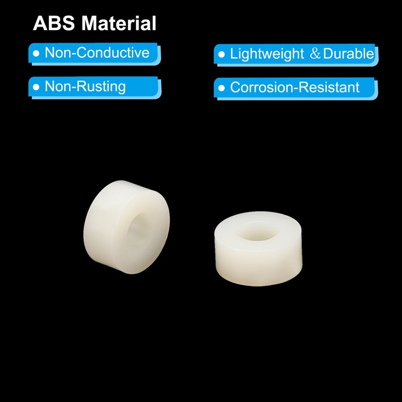 PATIKIL M3 Electrical Outlet ABS Spacers, 120 Pcs 3.2mm ID,