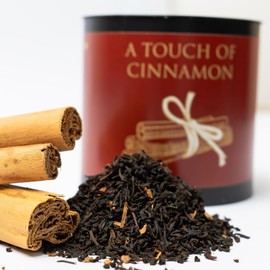 A Touch of Cinnamon Black Tea, Mid Grown FBOP Ceylon Tea with Real Cinnamon, 50g