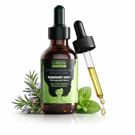 Aceite de romero para adelgazar el cabello – Aumenta la circulación, alivia la picazón y el cuero cabelludo seco, fortalece la salud del cabello, las cejas y las pestañas – Adecuado para hombres y mujeres, todo tipo de cabello (2.0 fl oz/2 oz) (paquete de 1)