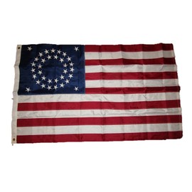 AES 3x5 Embroidered Sewn USA American 35 Star 210D Solarmax Nylon Flag 3'x5'