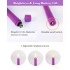 FPOO Flameless Advent Candles with Wooden Candle Holder, Advent Candles