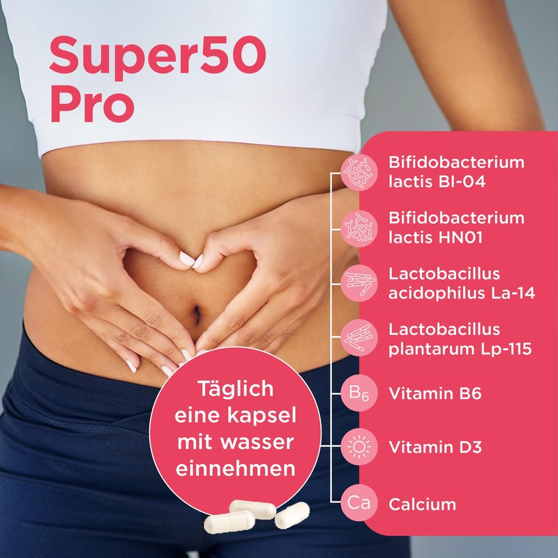 Healthspan Super50 Probiotic, Support for a Healthy Intestinal Flora with