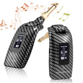 Crispaire 5.8GHz Wireless Guitar System with 24-bit/48kHz Lossless Audio, 4-Channel Support, and Bluetooth Connectivity for Electric/Acoustic Bass Guitars