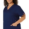 Dickies Womens Gen Flex Mock Wrap Medical Scrubs Shirts, Navy,