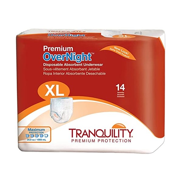 Tranquility 2117 Premium Overnight Pull On Diapers XL 14/Bag by Tranquility