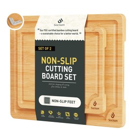 Bamboo Cutting Board Set Non Slip Feet Over Sink Chopping Board Christmas Xmas Birthday Day Gifts Ideas Grandmother Gigi Granny Nana Glamma Mawmaw Yaya Abuela Abuelita Mamaw Mimi Nonna Oma Meme