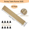 Wlirantim 10 Pack 12 x 90 Inch Natural Burlap Table
