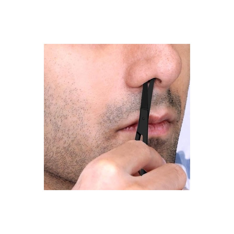 Stainless Steel Nose Hair Scissors with Rounded Safety Tip –