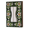 Ceramic Tile Numbers and Letters Green Floral Tile Size 7.5cm