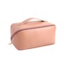 Travel Makeup Bag,Large Capacity PU Waterproof Storage Makeup Bag,Open Flat