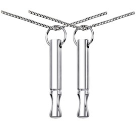 Titanium Steel Mindfulness Breathing Necklace, Anxiety Relief Fidget Pendant Tool Jewelry for Women & Men (Silvery, One size)