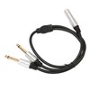 6.35mm Splitter Cable Female to Dual Male Gold Plated Plug
