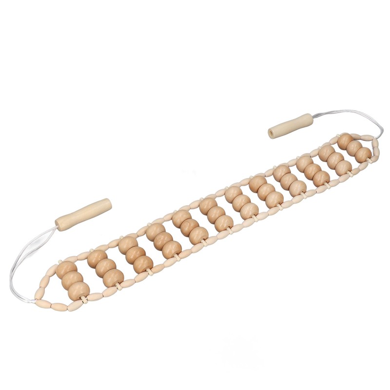 Back Massager Roller Rope Wood Back Roller Massage Manual Relief