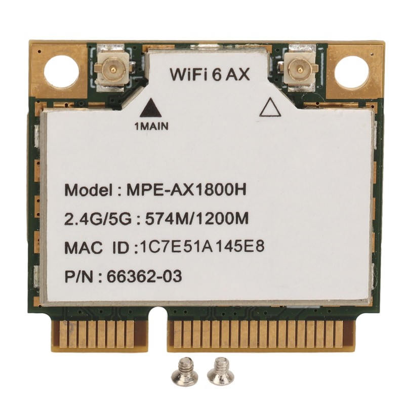 AX1800H WLAN Card, Bluetooth 5.2 PCIE Interface WiFi 6 Card,