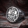 BAVIPOWER Viking Ship Stainless Steel Ring Octopus Patterned Accessory US