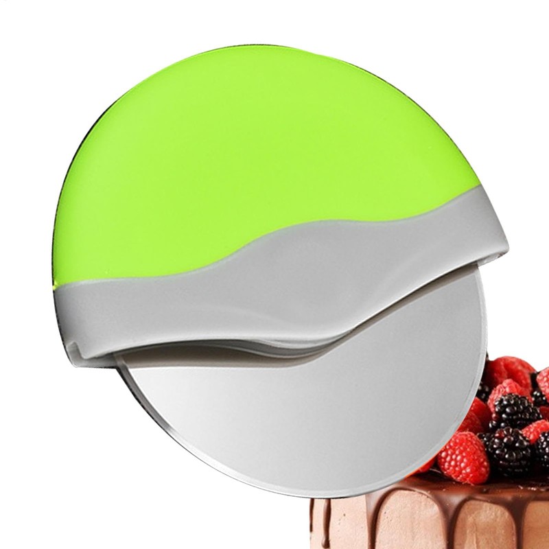 Handheld Pizza Slicer | Stainless Steel Kitchen Gadget with Protective