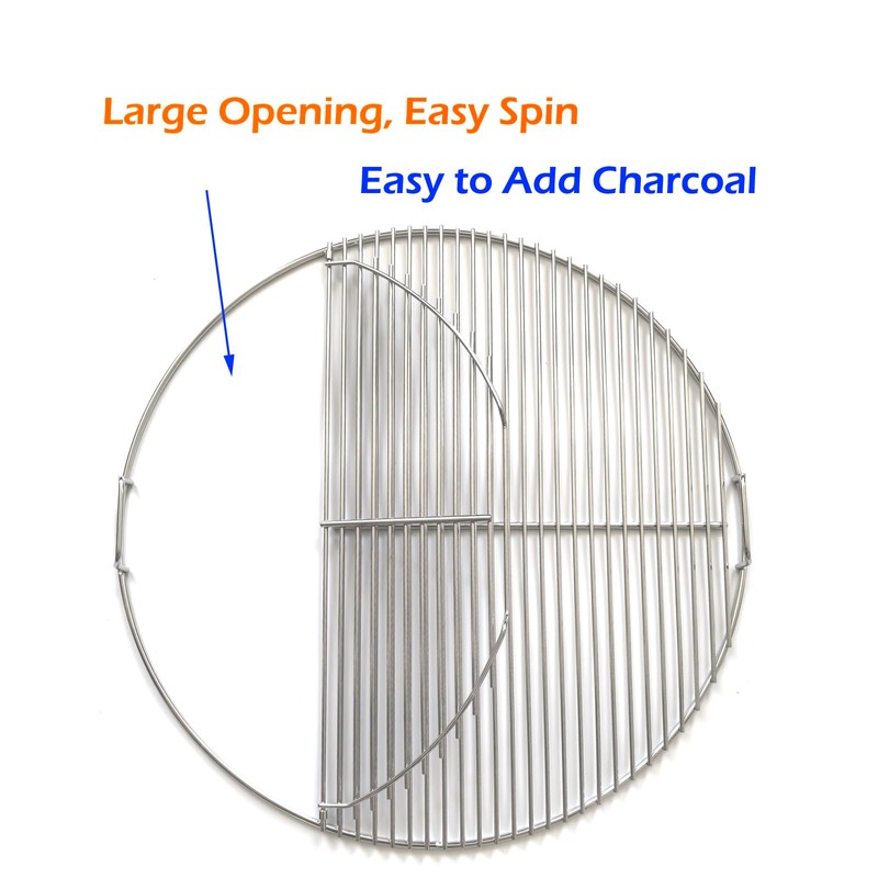 GRILLJOB 22" Stainless Steel 304 Weber Hinged Grill Grate 22