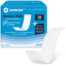 SUNKISS Trustplus Booster Pads 15" x 4", Extra Absorbency for Adult Incontine...
