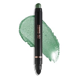 Erinde Lápiz De Sombra De Ojos de dos Puntas en Verde Brillante, Resistente al Agua y Larga Duración, Sombra De Ojos en Crema Con Acabado Metálico, Al