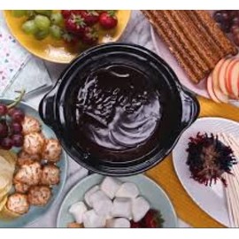 Mini Slow Cooker 0.65qt(20oz) warmer, fondue pot set,chocolate melting pot (stainless steel)… (red)