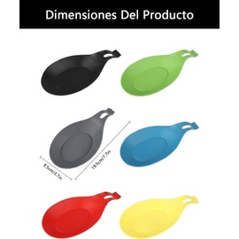 6 Porta Cucharas, Porta Cucharas de Cocina, Reposa Cucharas de Cocina, Soporte para Cucharas de Cocina, Se pueden colocar cucharas de sopa, cucharas de sopa de mango largo, palas de olla