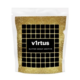 v1rtus Glitter Grout Additive 100g Gold | for Mosaic Tiles, Bathrooms, Wet Rooms, Kitchens, Tiled Based Rooms and Cement Based Grouts