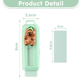 8 Pieces Cartoon Capybara Eraser, Retractable Eraser, Creative and Fun Stationery, Children's Party Gifts.