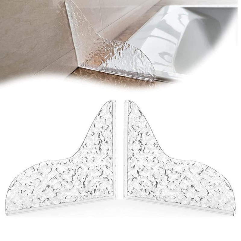 HYSSBR 2Pcs Thickened Shower Splash Guard Durable Bathtub Corner Splash