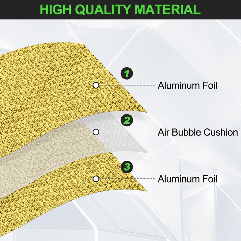 Reflective Insulation Roll 59inch x 10Ft Double Bubble Reflective Aluminum