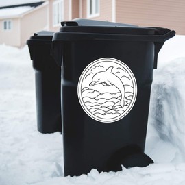 Extra Large 460mm 'Cute Dolphin' Permanent Sticker Decal for Cars/Windows/Bins/Walls (DW00124827)